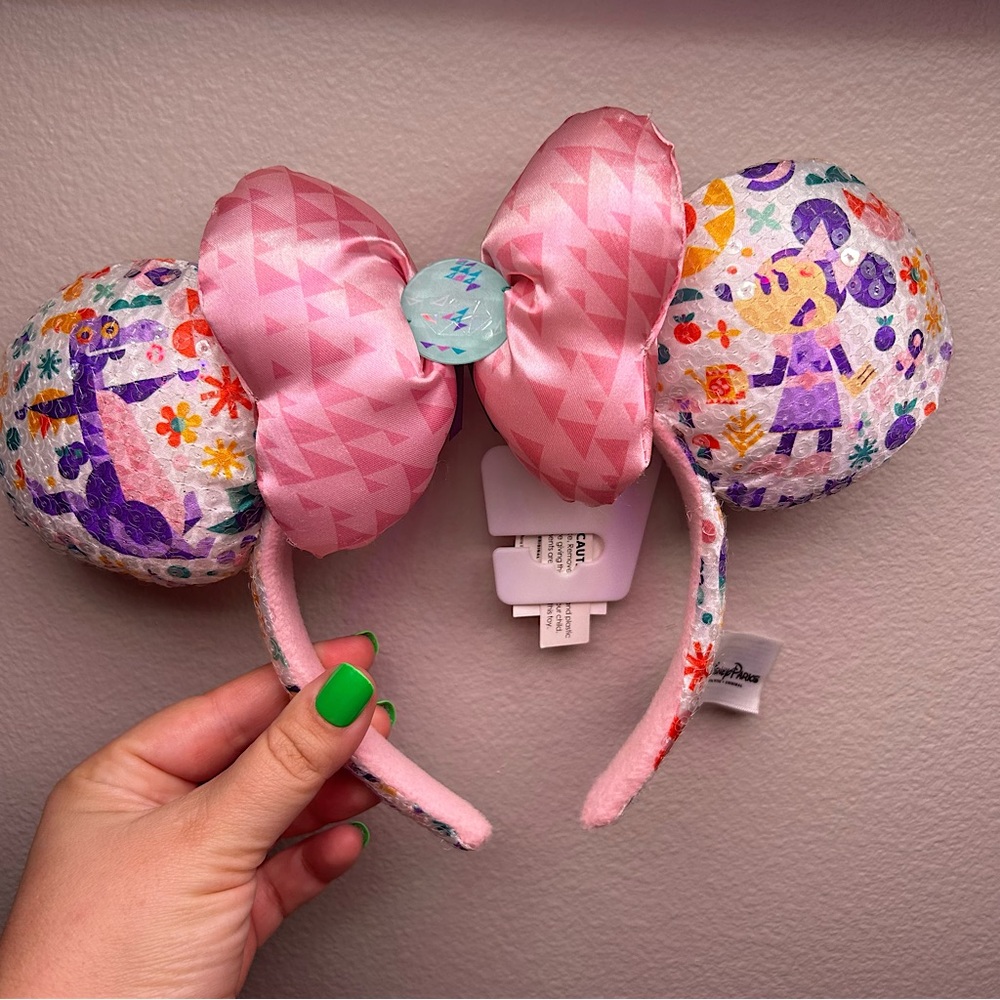 Disney Minnie ears rare Epcot 2017 food and wine figment pink plush nwt headband